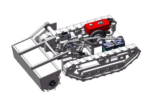 履带自走式除草机三维SW2020带参+CAD+说明书