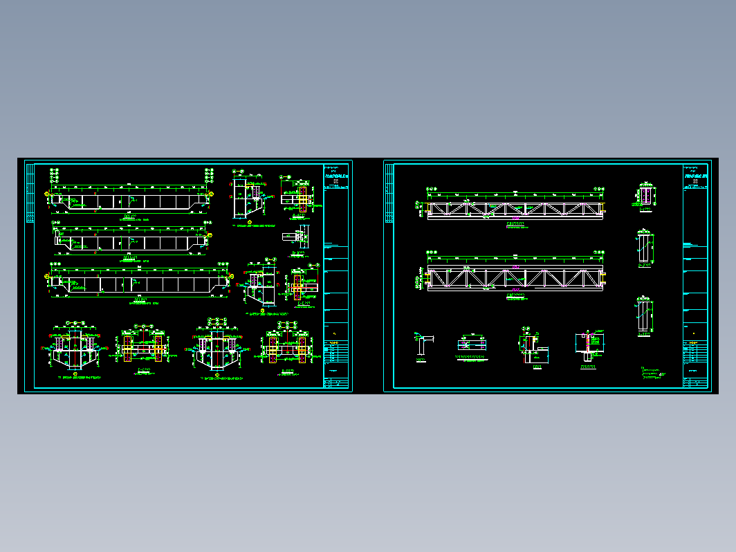 某地吊车梁结构详图CAD图纸