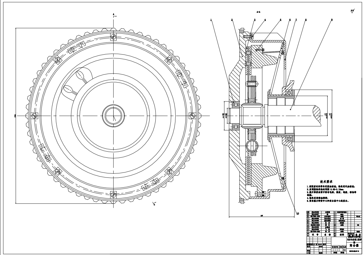 轻型货车离合器设计【CA1040货车】CAD+说明书