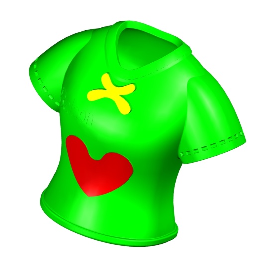 有爱心的短袖衣服三维ProE5.0带参缩略图