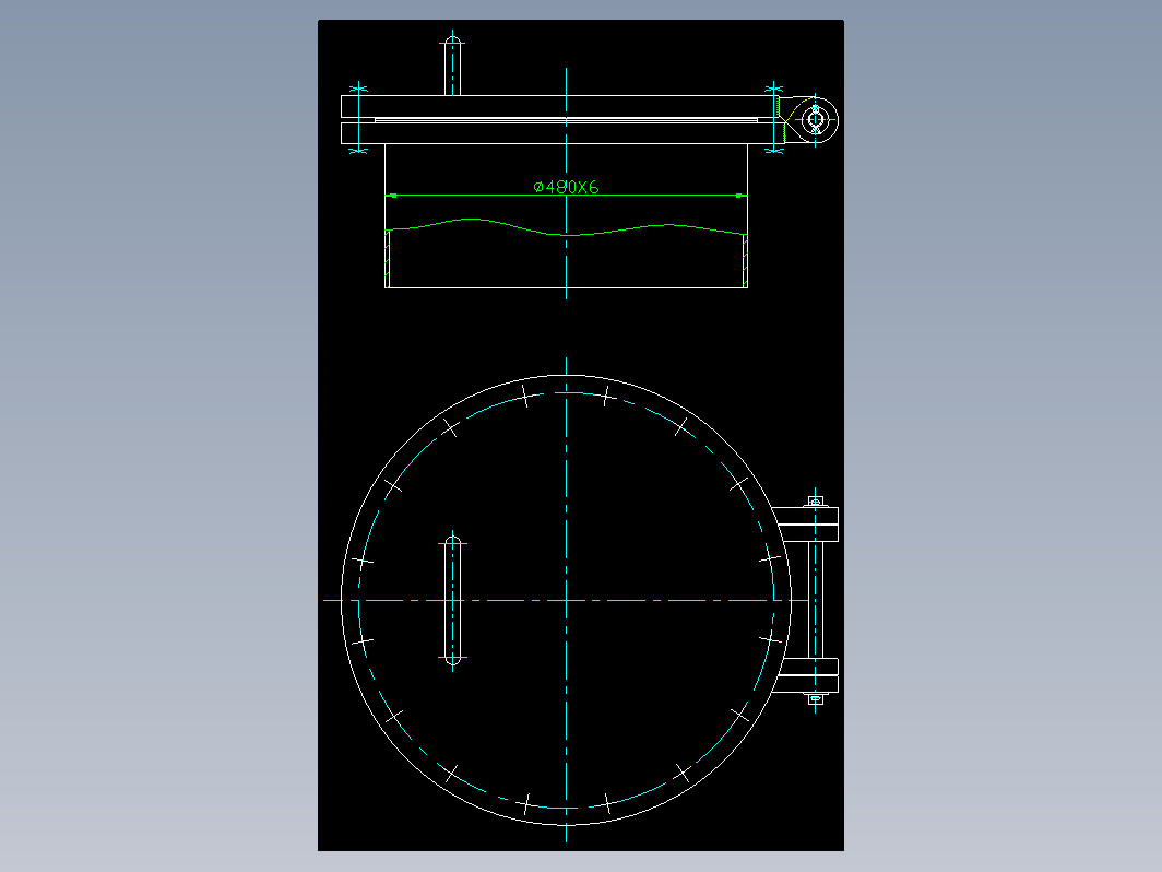 HG21516-95回转盖板式平焊法兰人孔 A-450-0.6