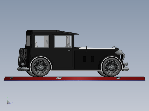 老爷车模型3D缩略图