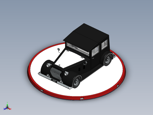 老爷车模型3D缩略图