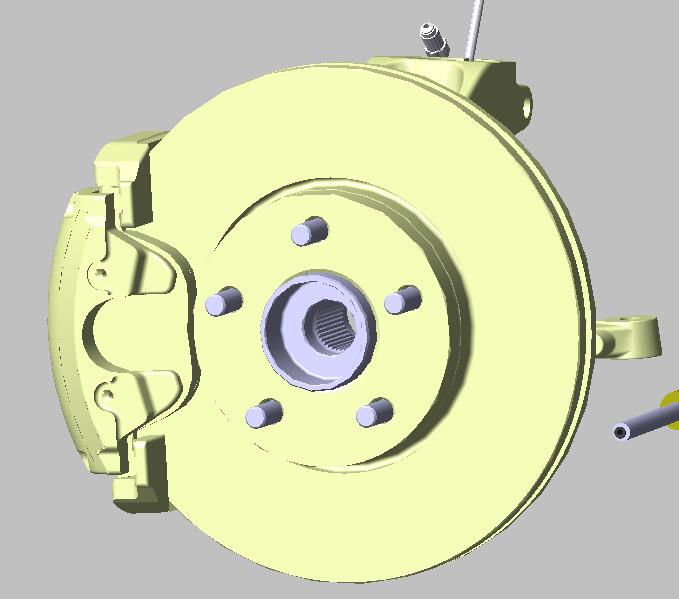 汽车制动系统模型3D图纸 CATIA设计