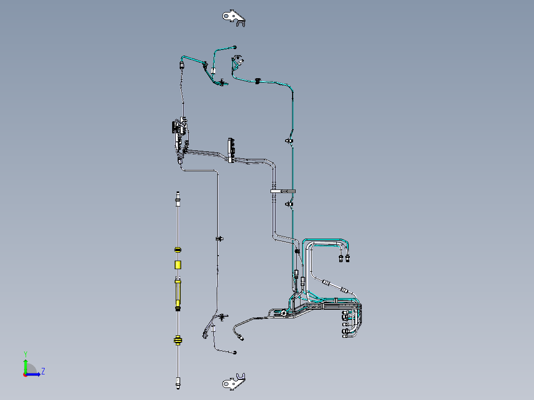 汽车制动系统模型3D图纸 CATIA设计