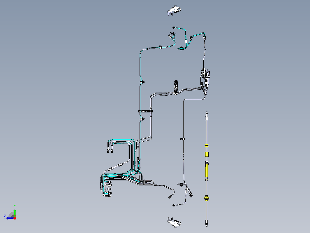 汽车制动系统模型3D图纸 CATIA设计