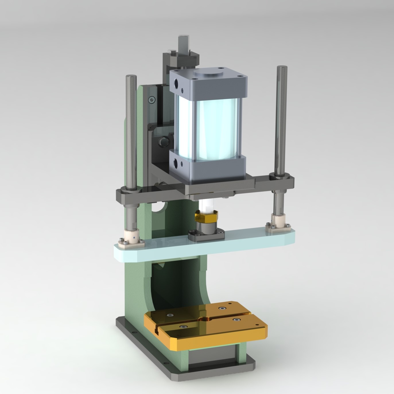 500KG压力机3D数模图纸 Solidworks设计