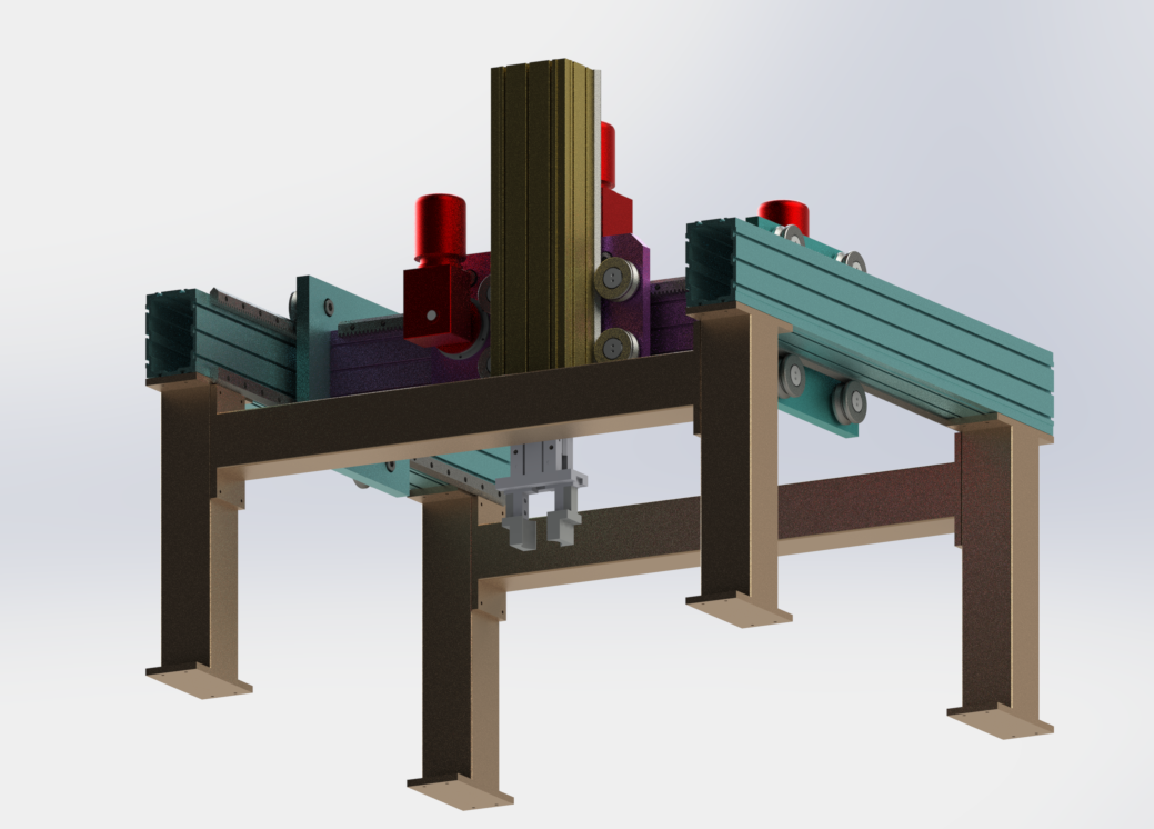 小型桁架机械手设计含三维SW模型+CAD+说明书