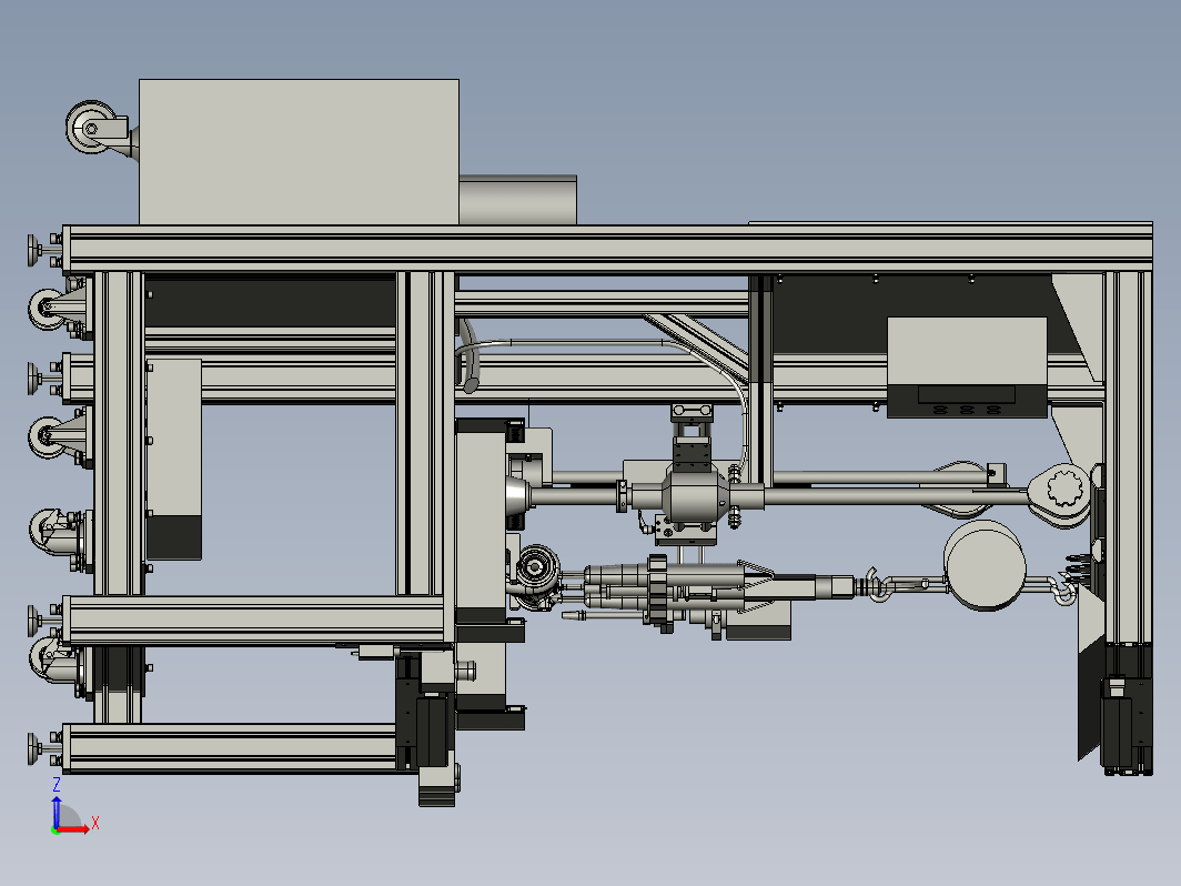蒸压器不同规格螺纹套的安装工作台