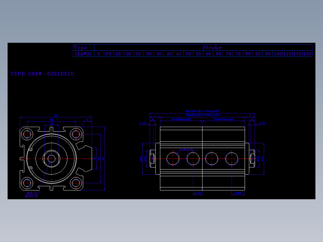 SDA气缸 83-SDAW-32-BZN