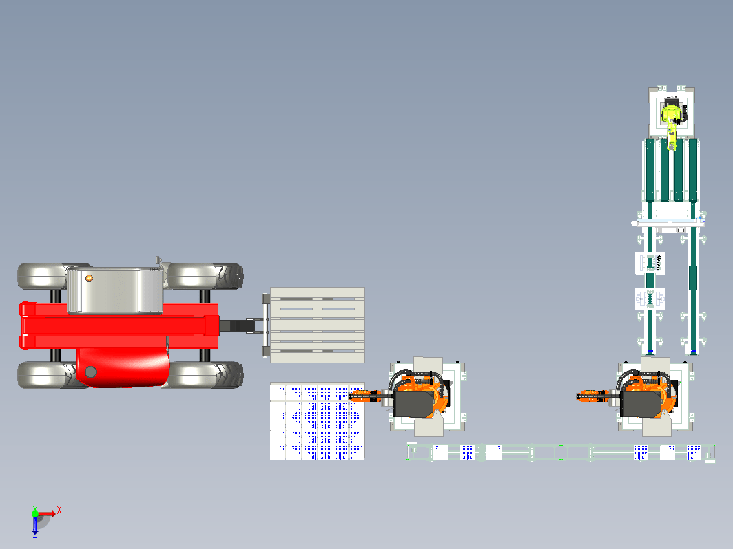 圆柱电池装配与码垛自动化线体设计