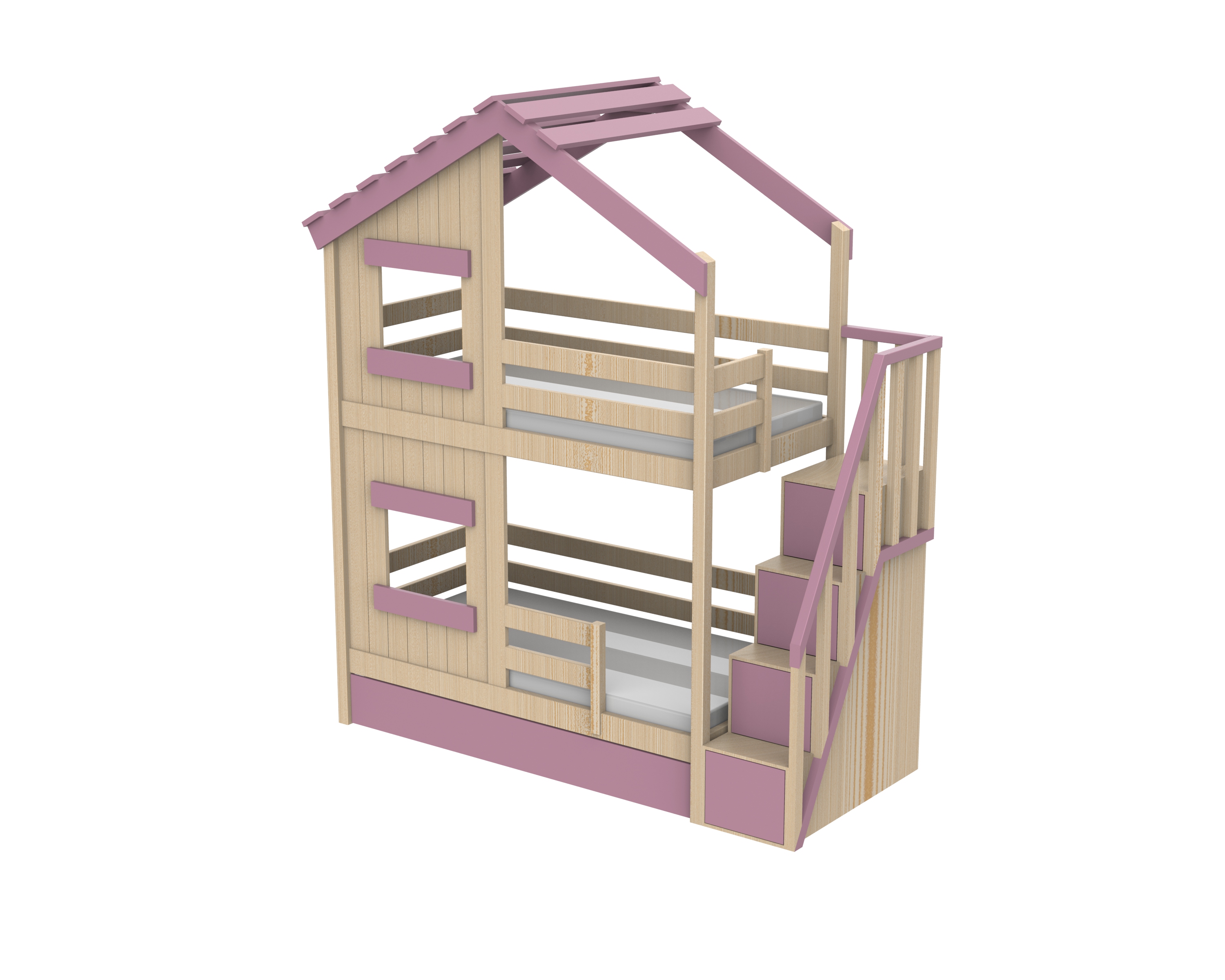 小屋样式儿童上下床