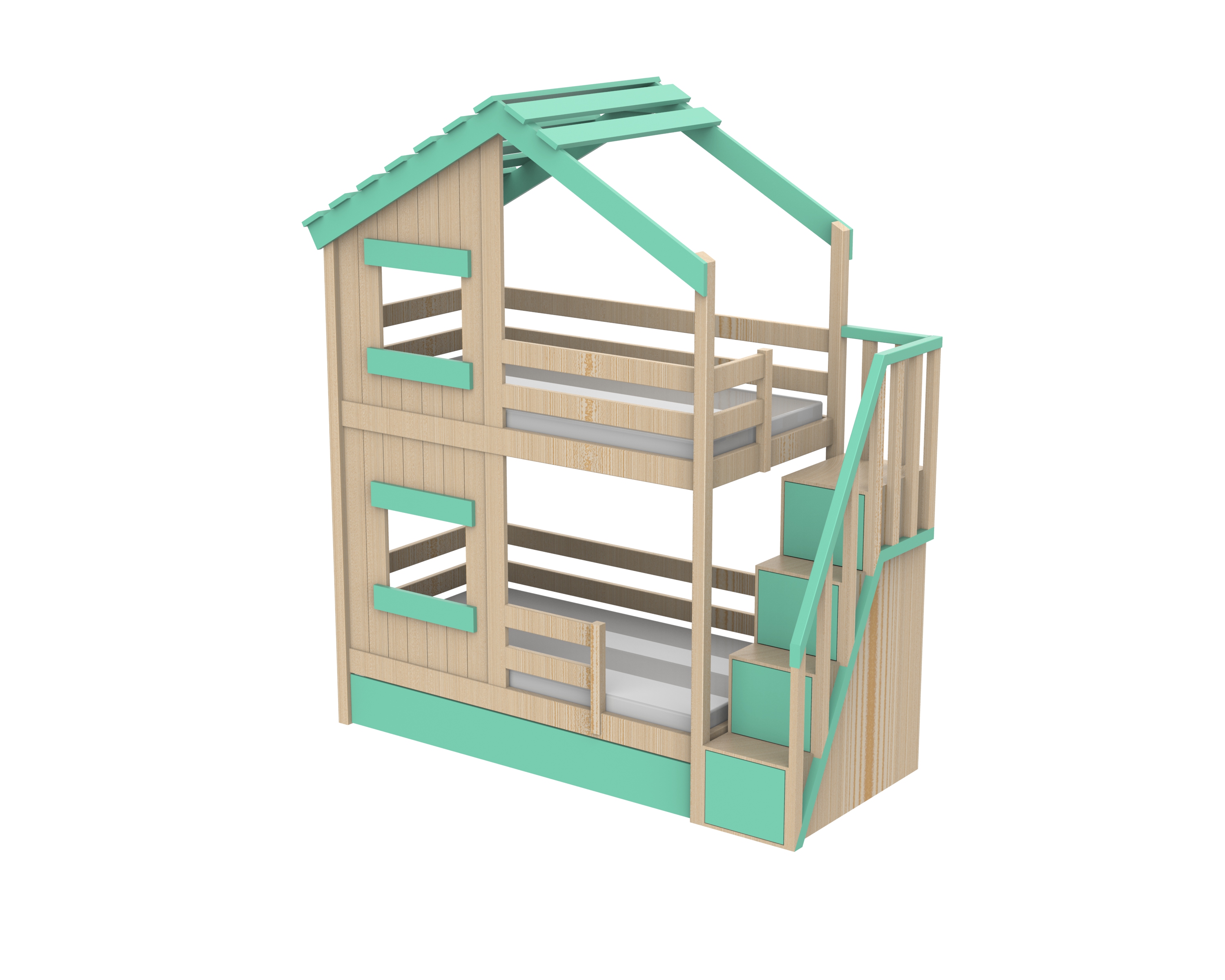 小屋样式儿童上下床