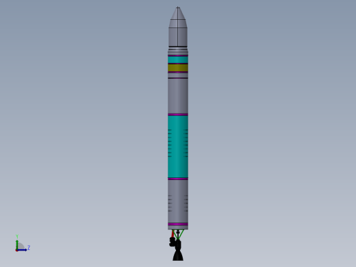 SpaceX猎鹰一号(Falcon-1)火箭简易结构模型缩略图