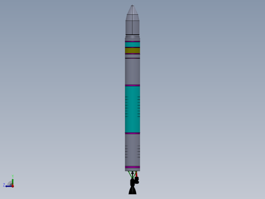 SpaceX猎鹰一号(Falcon-1)火箭简易结构模型缩略图