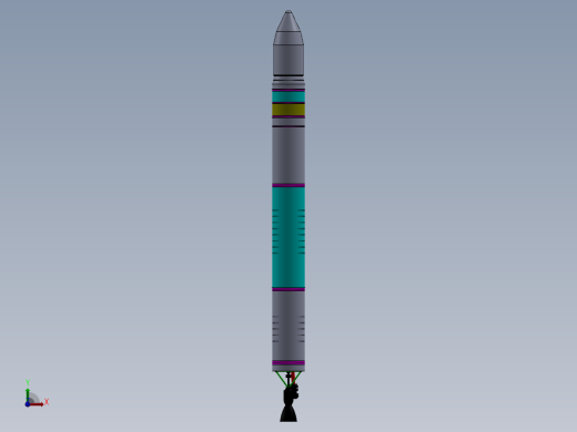SpaceX猎鹰一号(Falcon-1)火箭简易结构模型缩略图