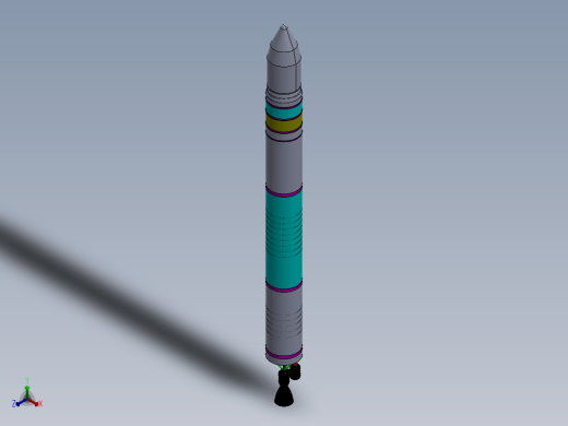 SpaceX猎鹰一号(Falcon-1)火箭简易结构模型缩略图