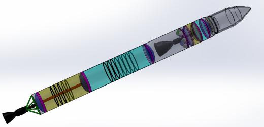 SpaceX猎鹰一号(Falcon-1)火箭简易结构模型