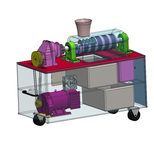 果蔬螺旋式榨汁机三维SW2020带参+CAD+说明书