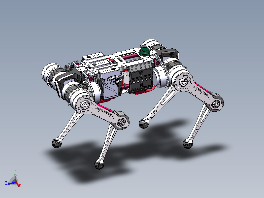 四足机器人三维SW2020带参