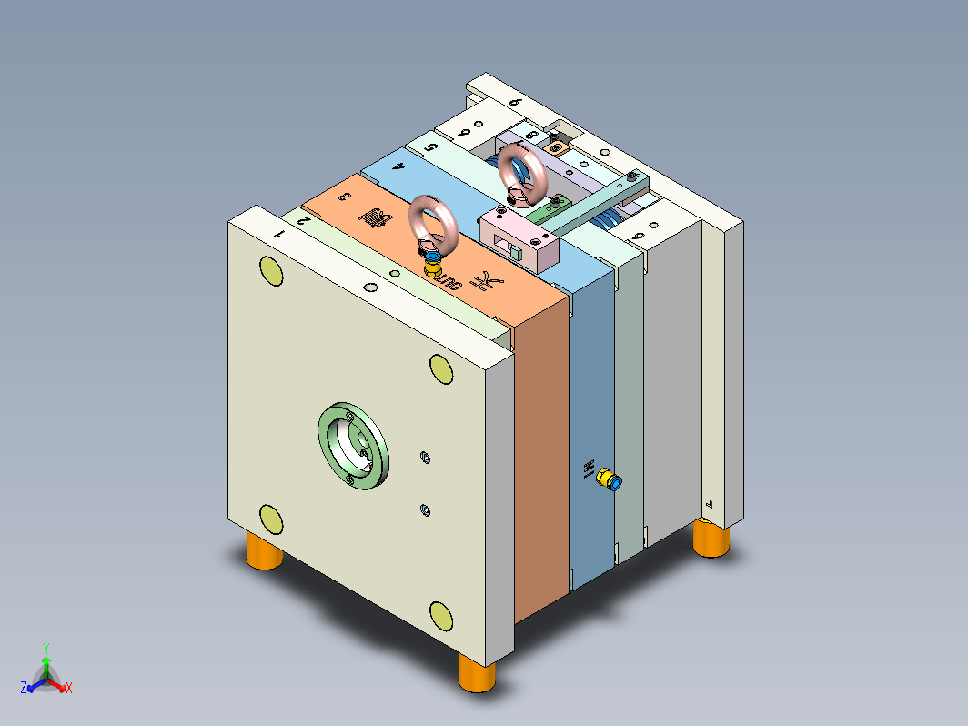 剃须刀外壳模具结构图纸