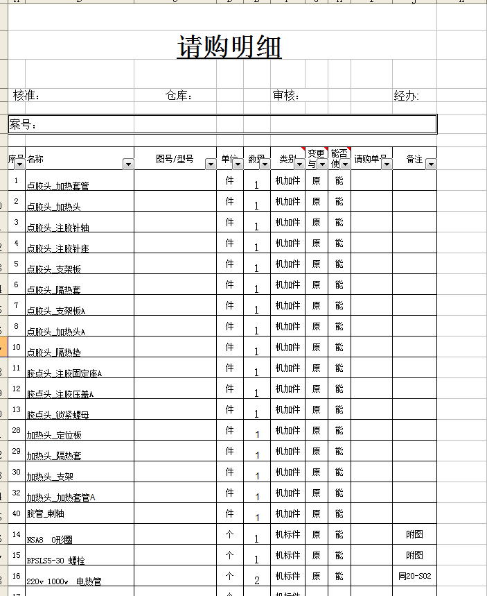 点胶头点胶控制器加热器整套图CAD包括BOM采购清单内有实物相片