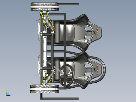 Kart Model双座卡丁车底盘结构缩略图