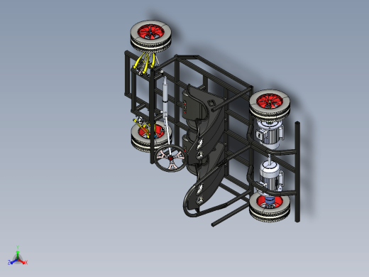 Kart Model双座卡丁车底盘结构缩略图