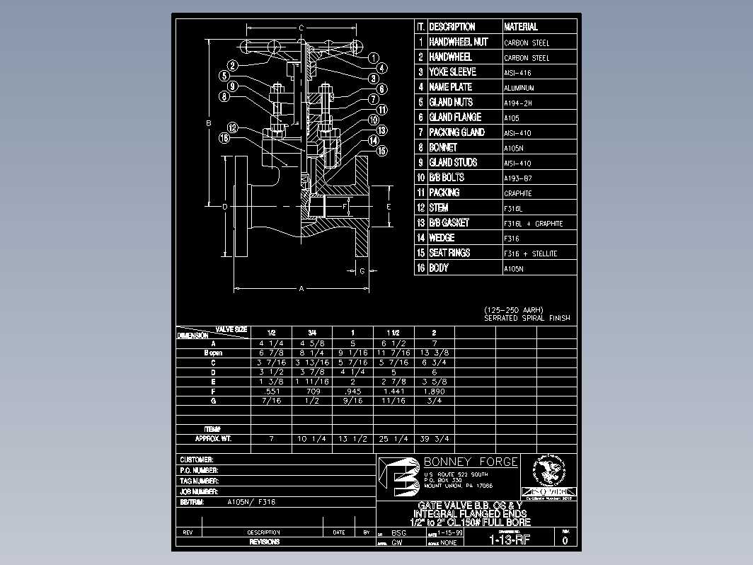 阀门 1-13-RF