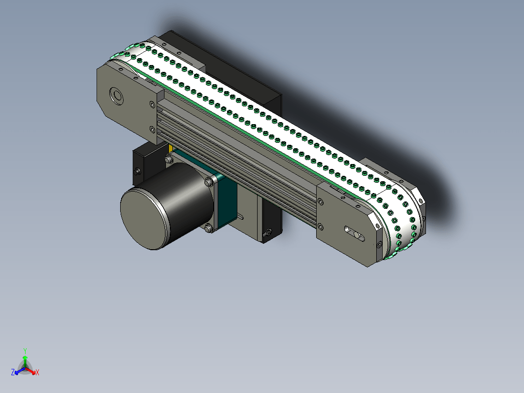 50x400mm带穿孔带输送机