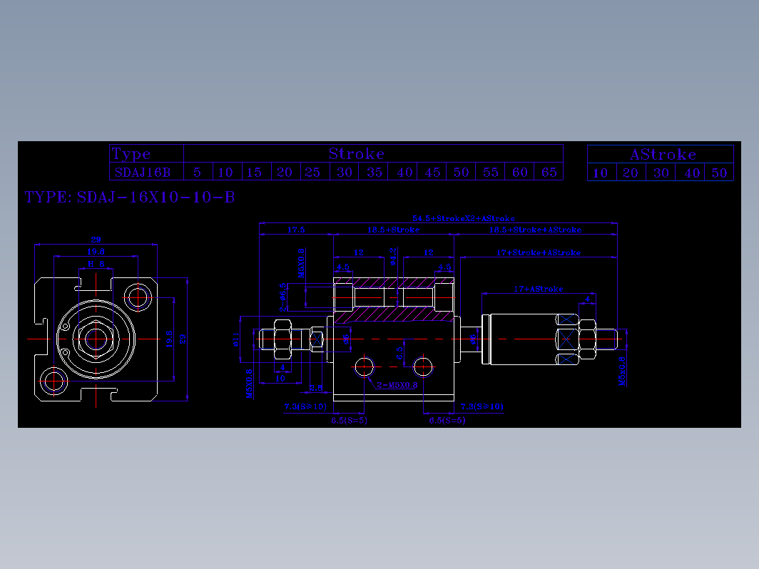 SDA气缸 83-SDAJ-16-BZW