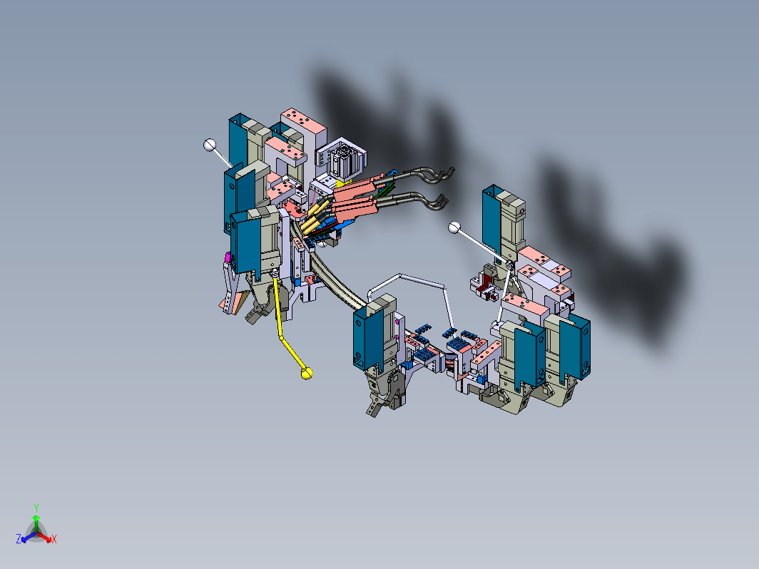 左前车门窗框总成焊接夹具part2