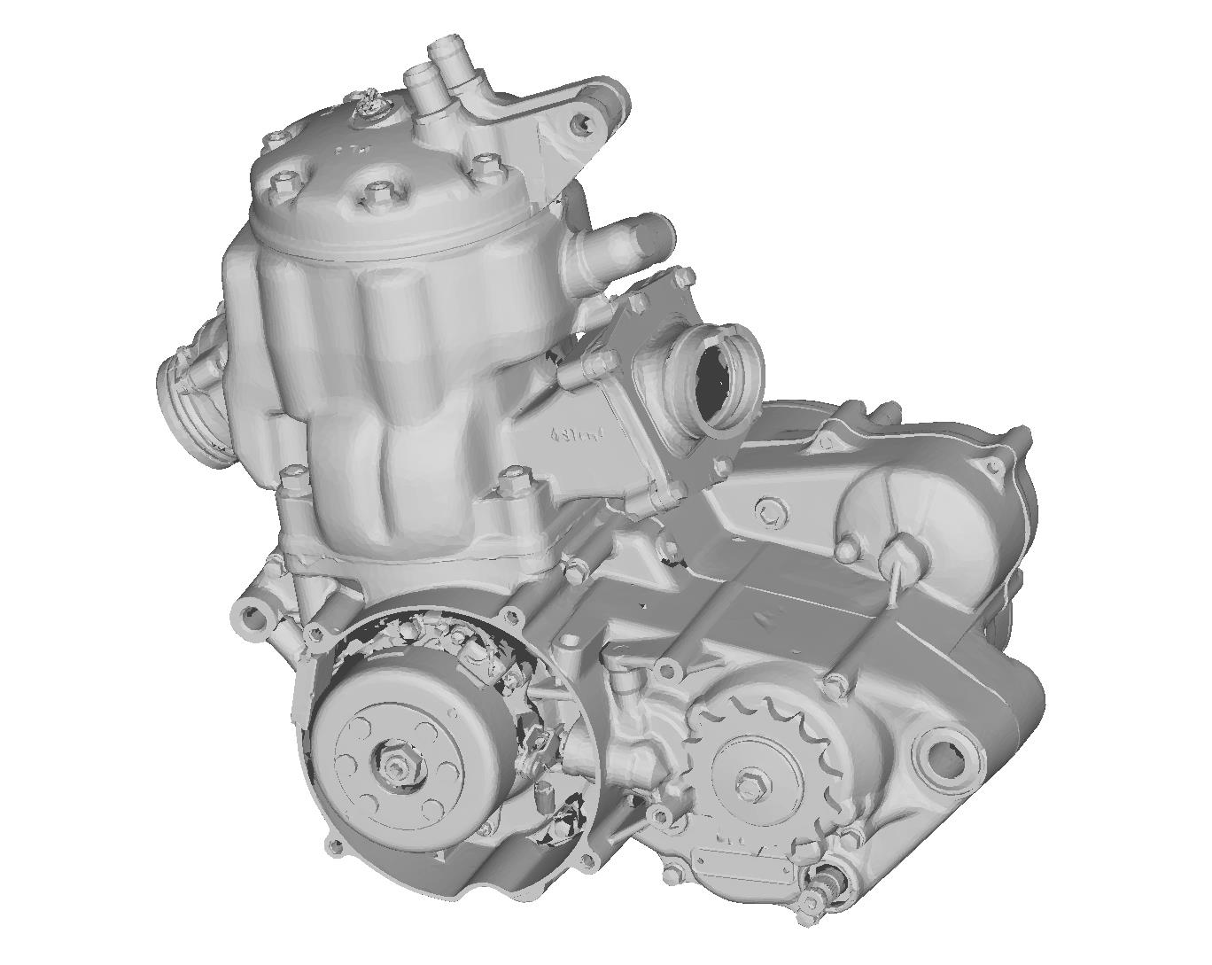 本田 CR500 发动机 3d 扫描