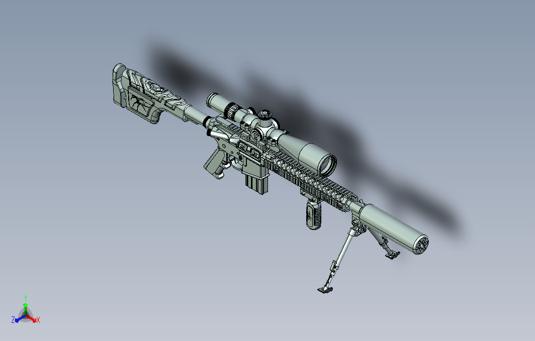 1015R15狙击步枪UG设计