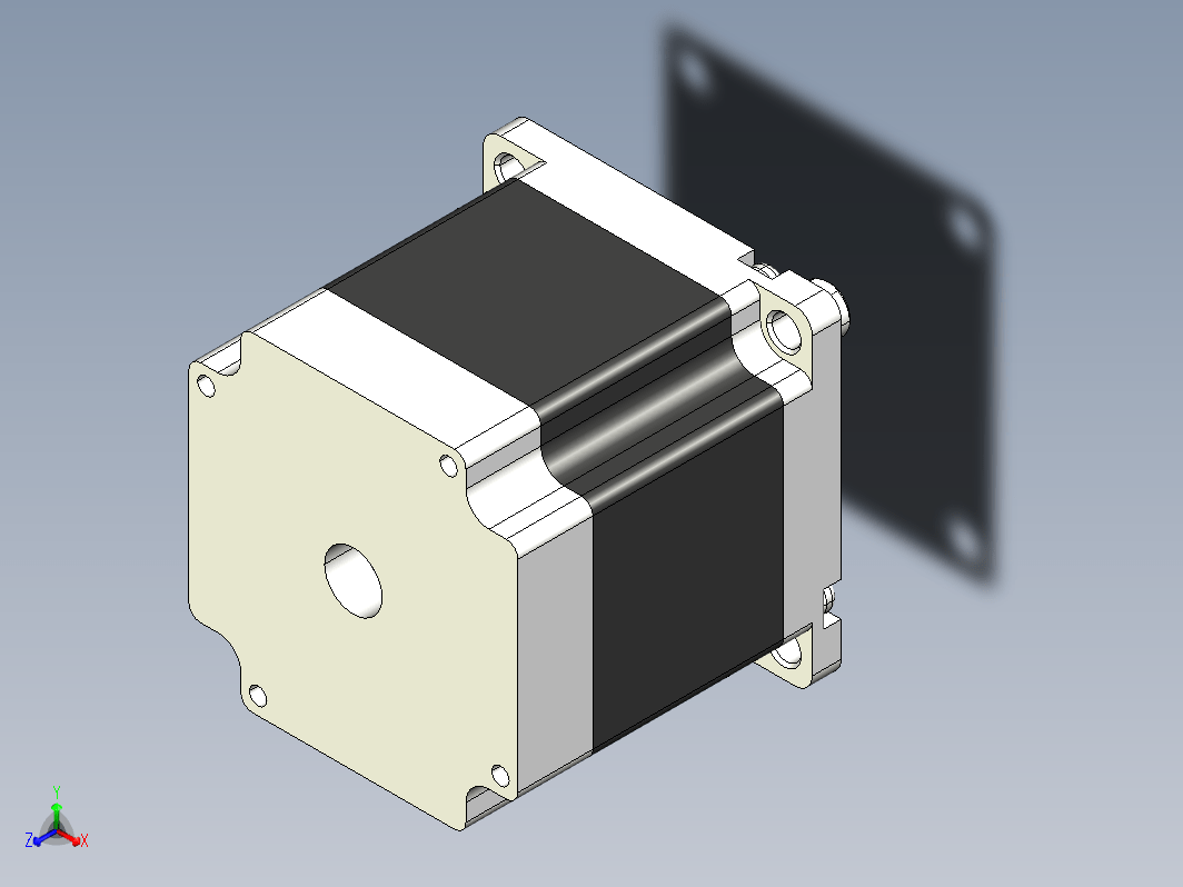 步进电机3D图57J1854-828-8-SX