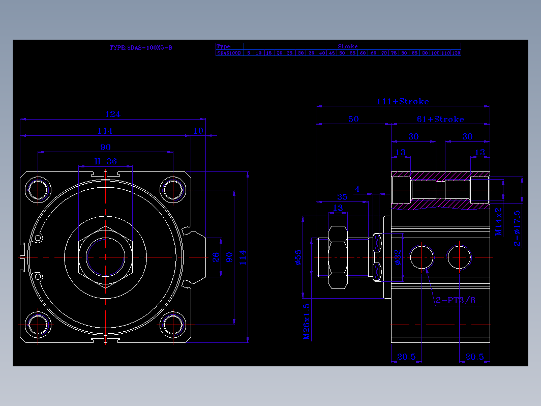 SDA气缸 83-SDA-100-SW