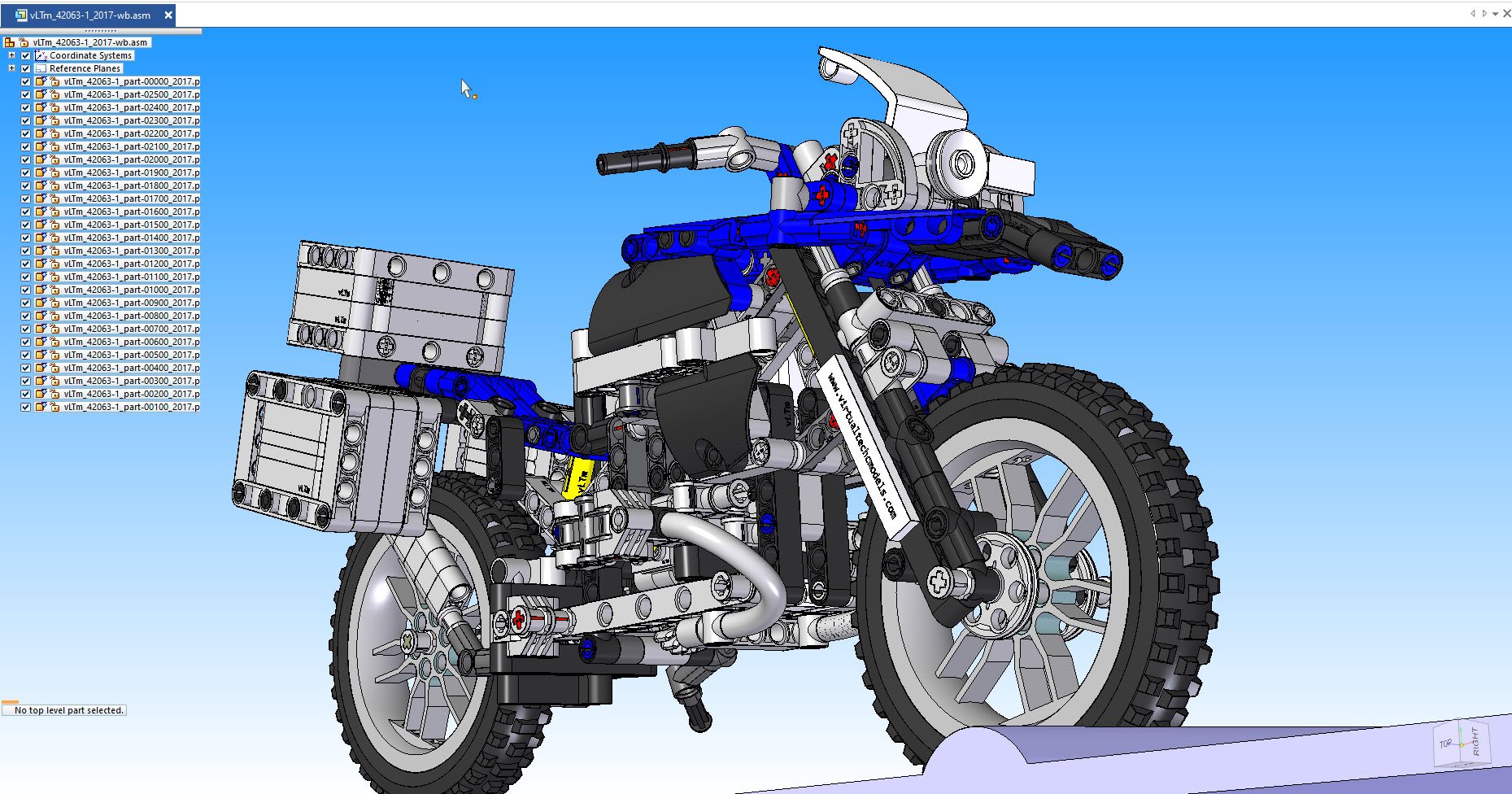 宝马摩托车拼装玩具模型