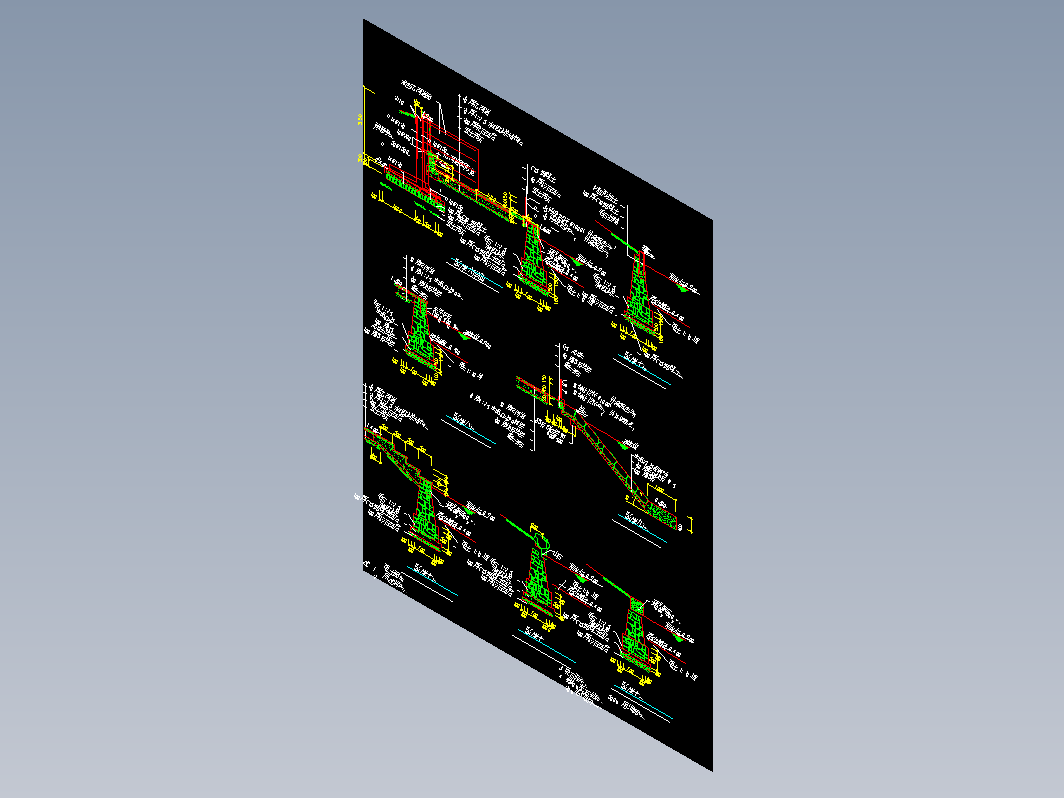 比较实用的六种挡墙驳岸施工图图纸