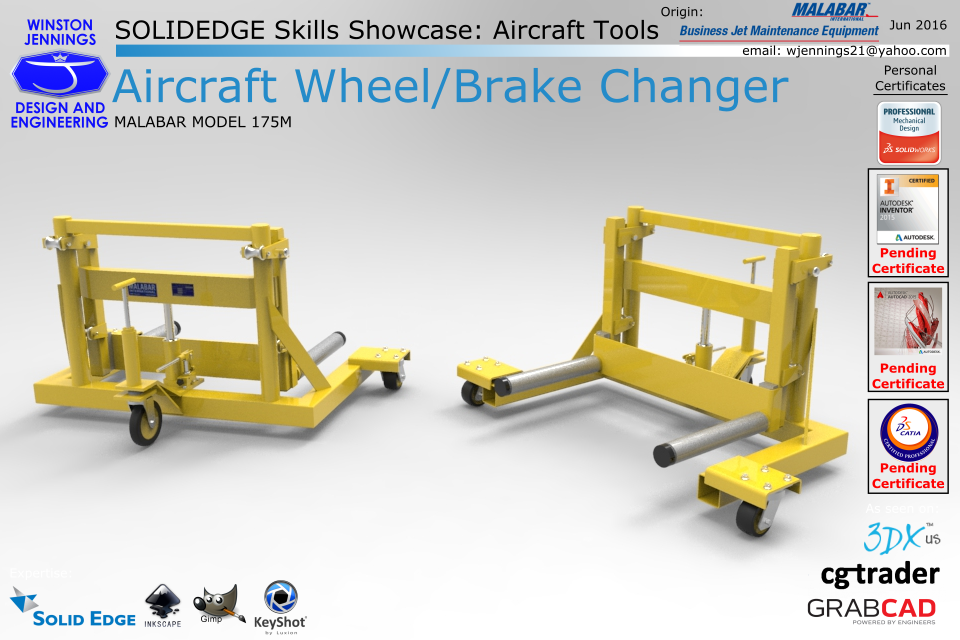 三维建模 Aircraft Wheel Brake Changer