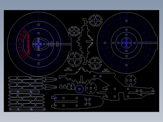 USS Enterprise宇宙飞船模型激光雕刻图纸 dwg dxf格式缩略图