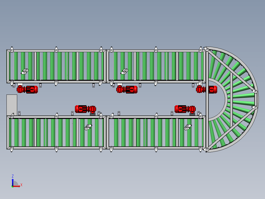 A08-U型动力辊道