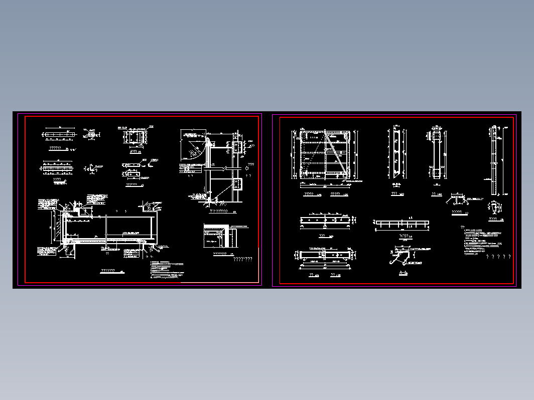 3x3m钢闸门施工图