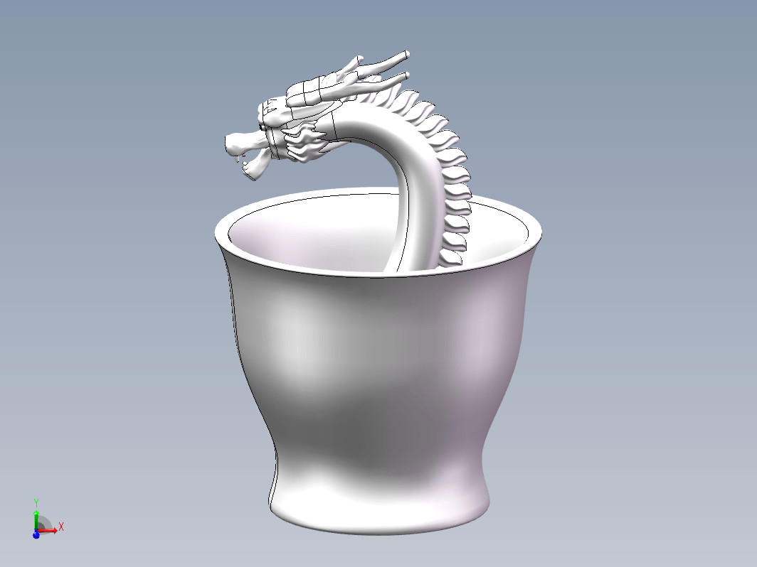 九龙公道杯（含3D打印STL文件）
