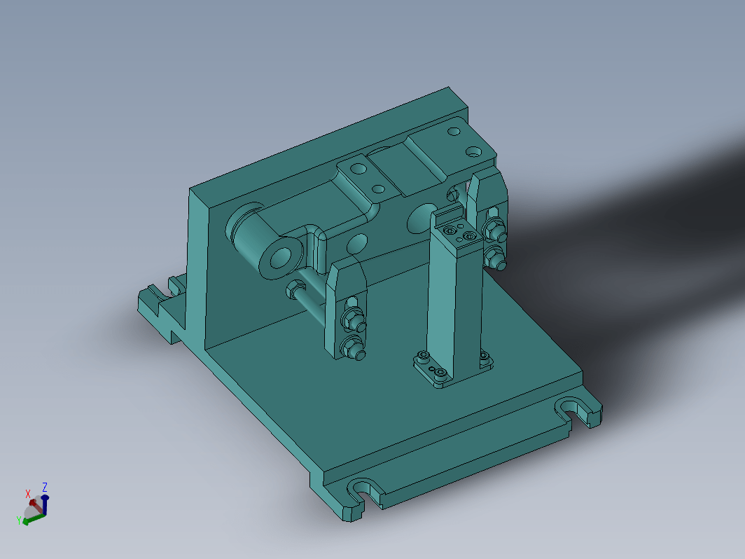 机床夹具设计CA6140后托架铣底面三维SW2010无参+CAD+说明书