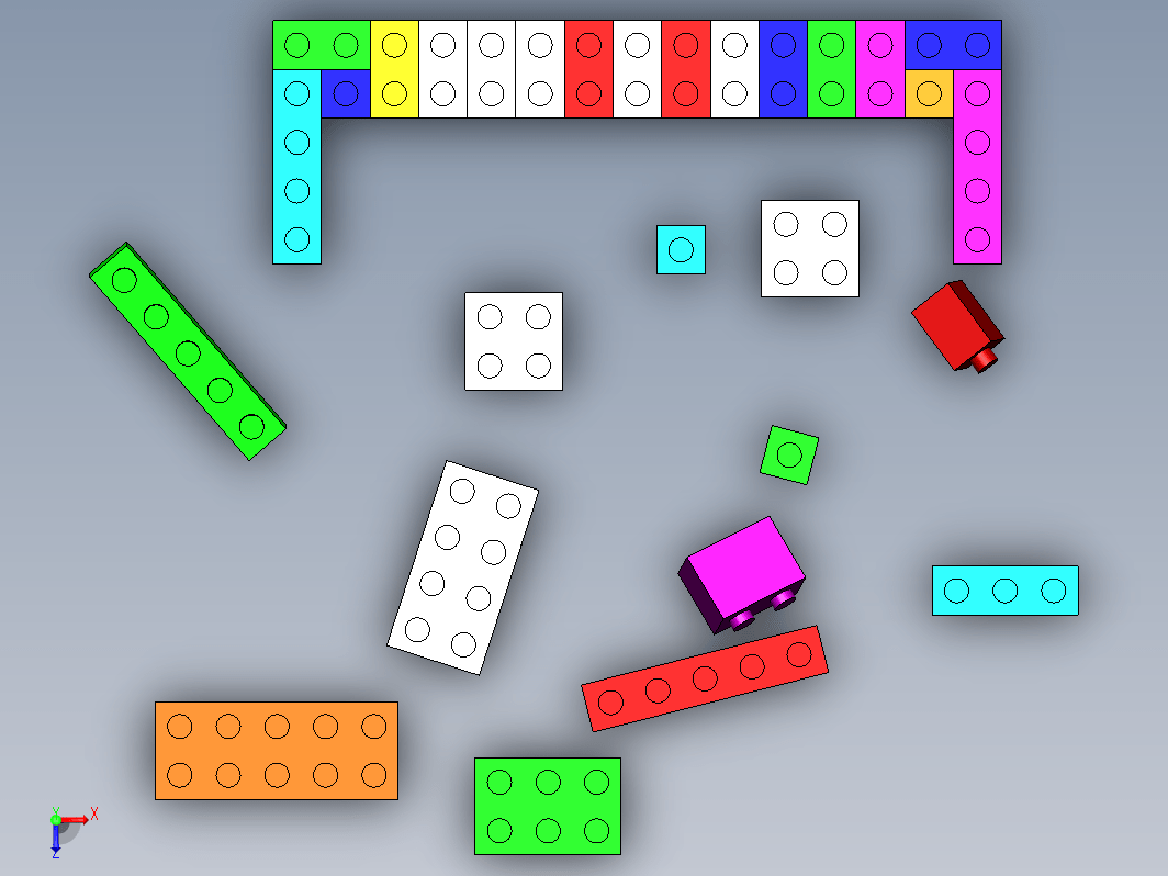Solidworks 设计的玩具积木