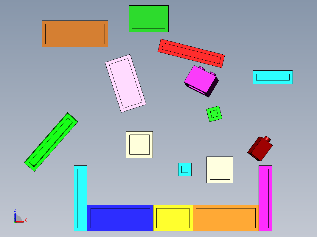 Solidworks 设计的玩具积木