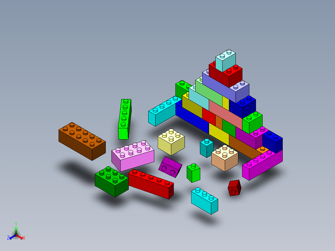 Solidworks 设计的玩具积木