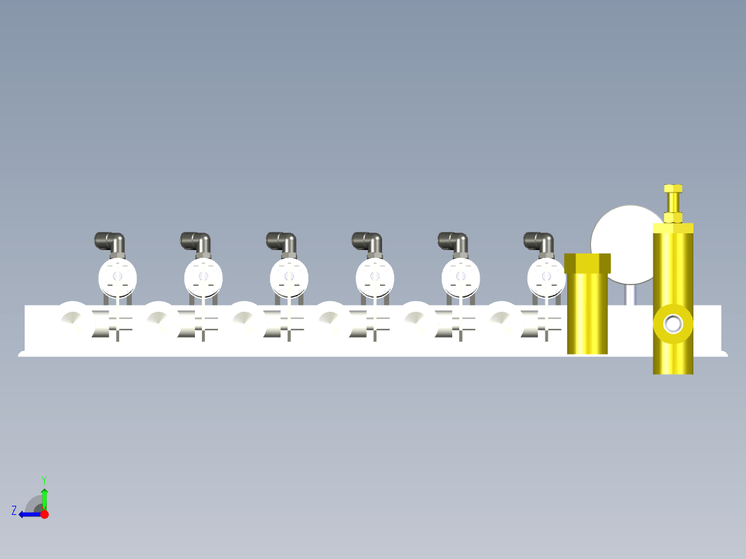 5160分水器总成三维