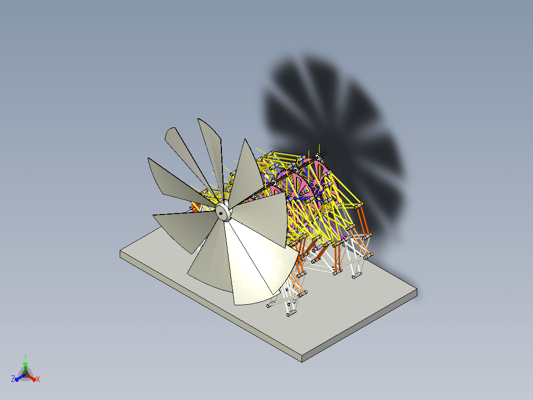 风力仿生兽简易结构