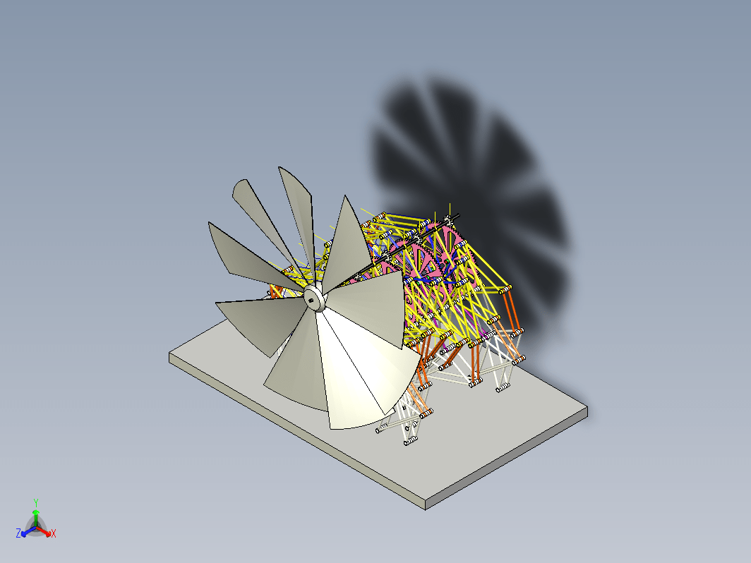 风力仿生兽简易结构